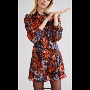 Zara printed mini dress